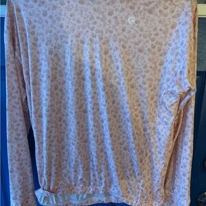 Ladies Tri Serena Hoodie Shirt SPF Large Soft Light Pink Leopard